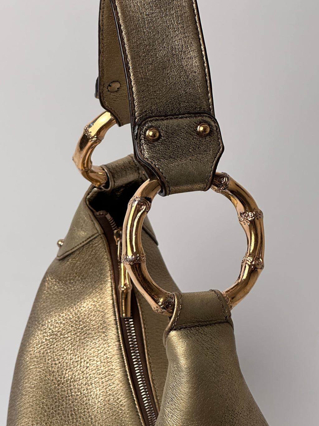 Gucci Medium Hobo Half Moon Bamboo Ring