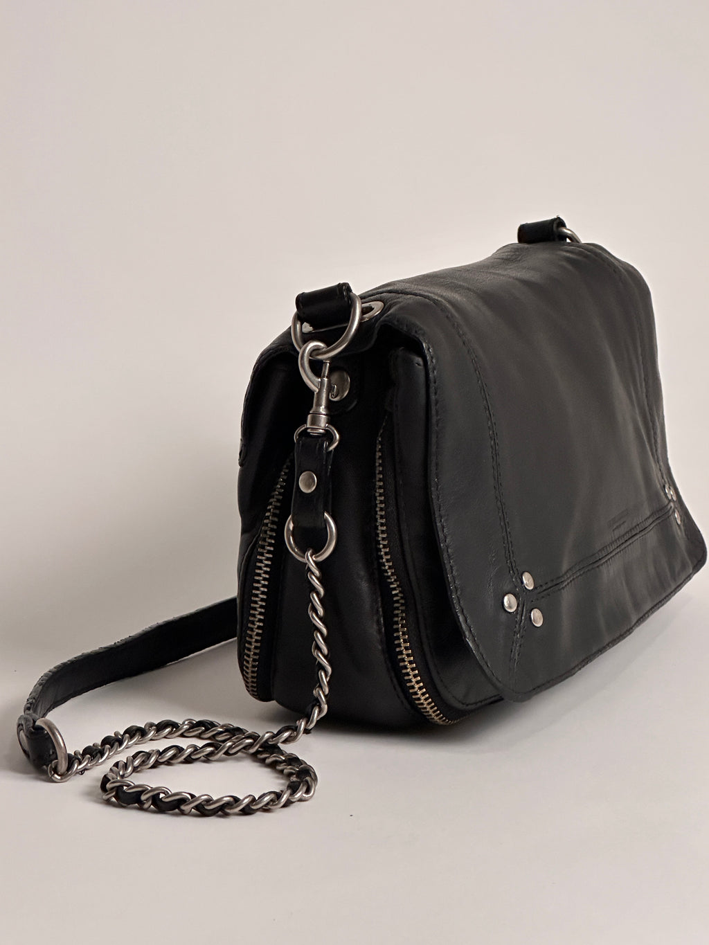 Jerome Dreyfuss Bobi Medium Black Leather