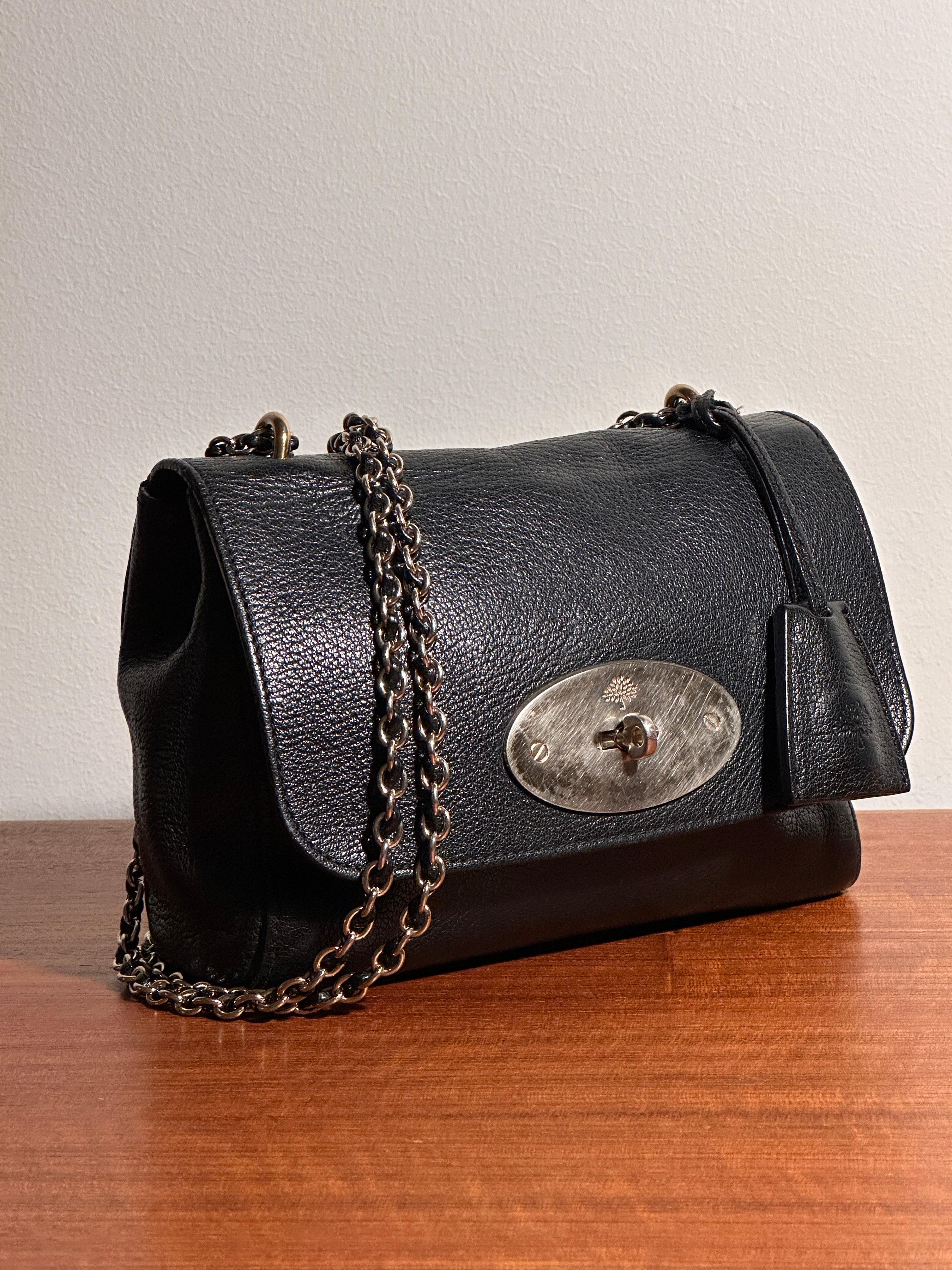 Mulberry Lily Black Small Classic Grain Crossbody