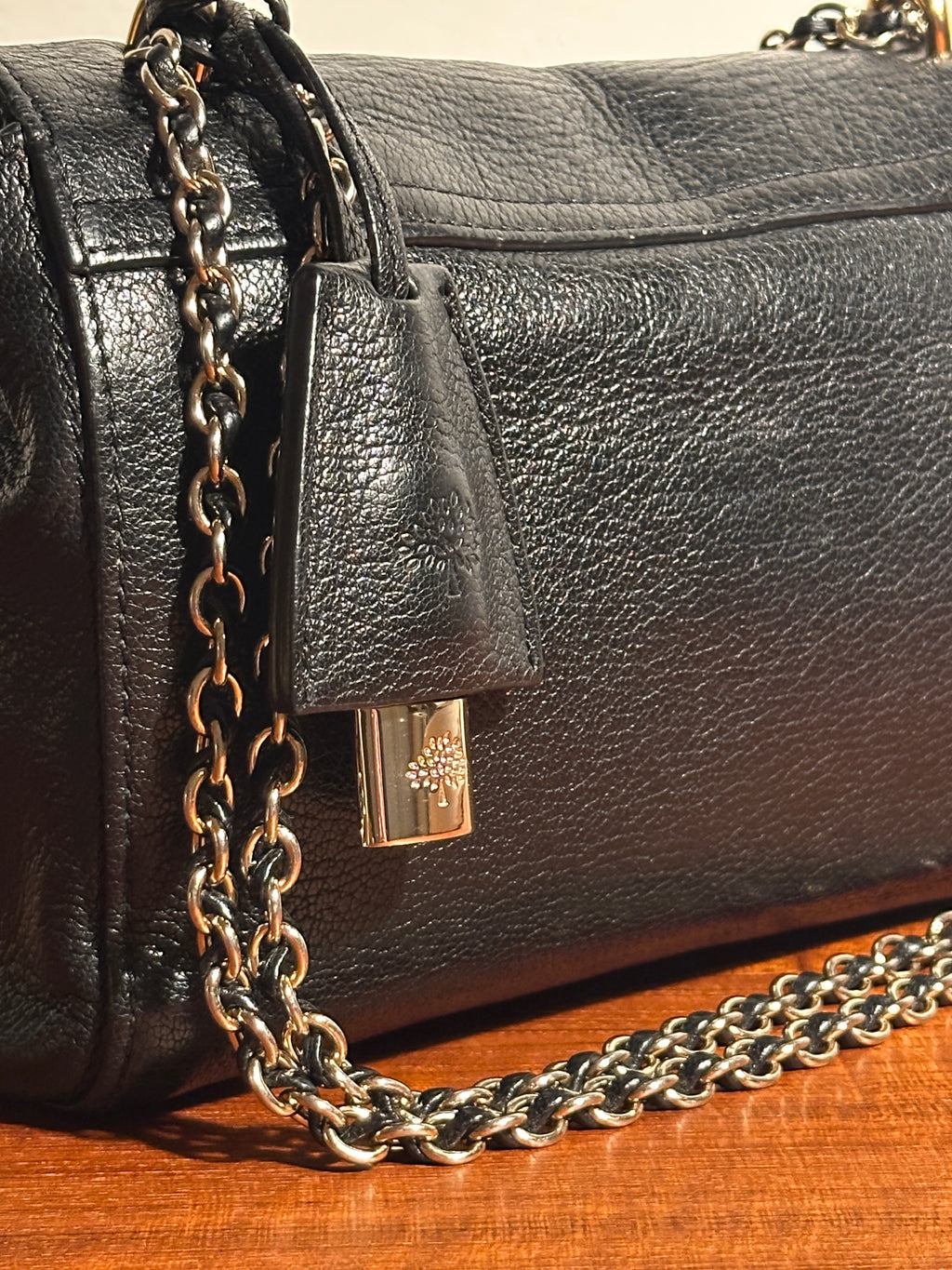 Mulberry Lily Black Small Classic Grain Crossbody