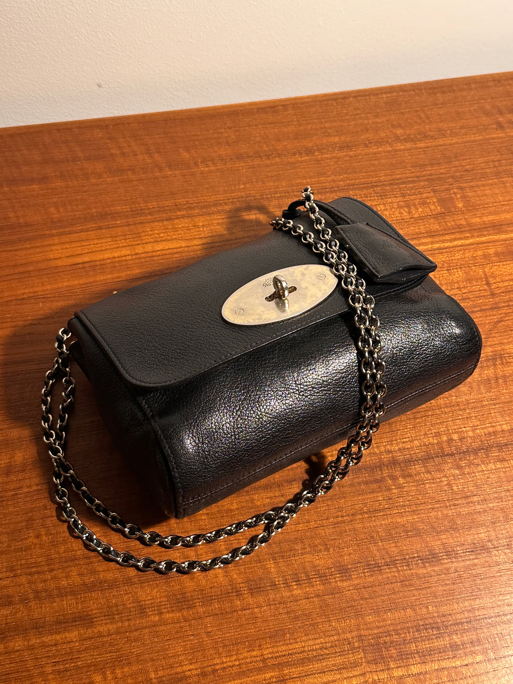 Mulberry Lily Black Small Classic Grain Crossbody