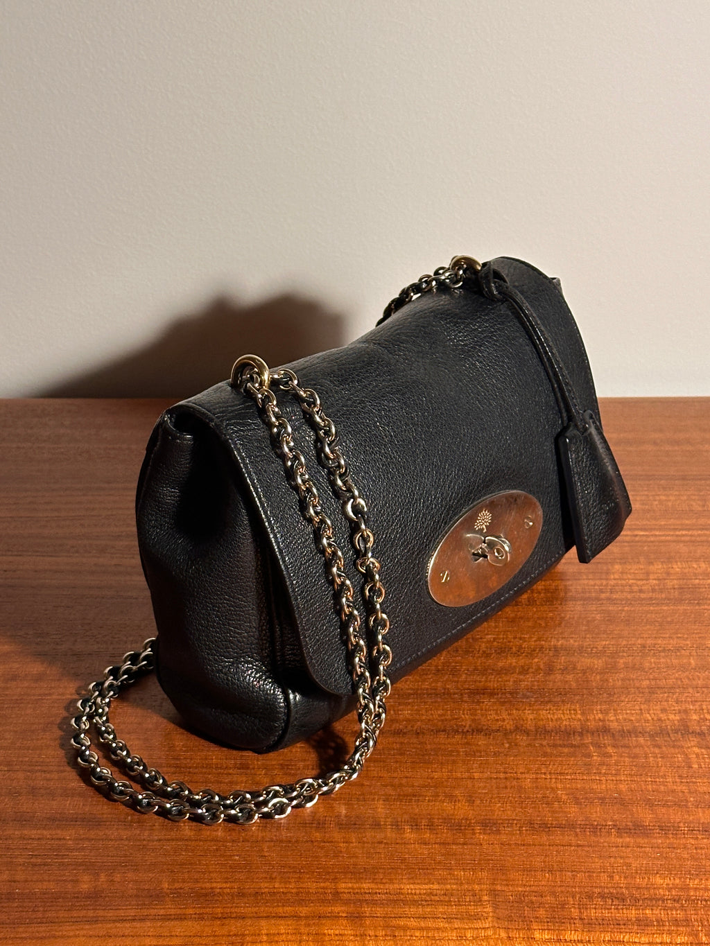 Mulberry Lily Black Small Classic Grain Crossbody