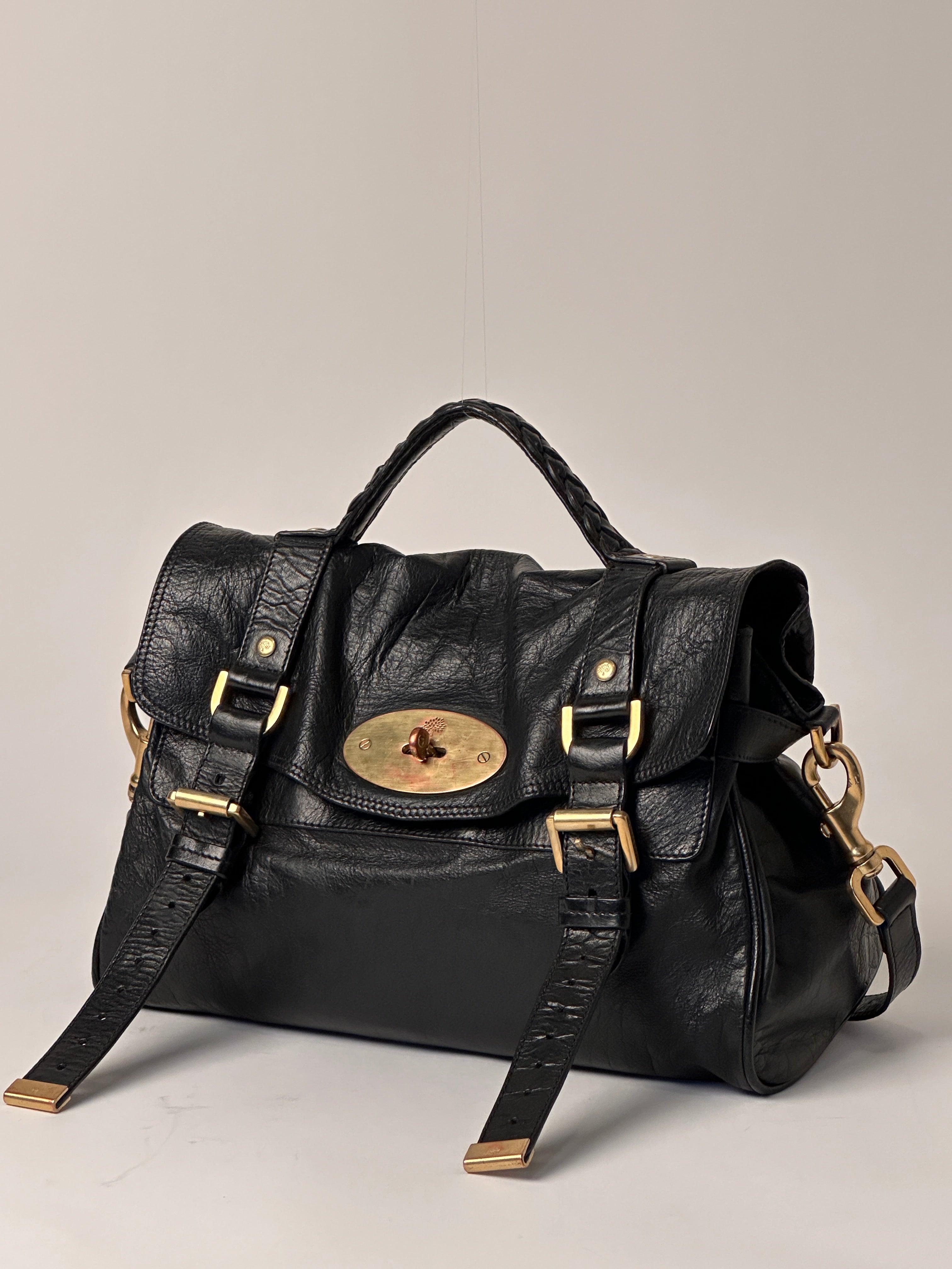 Mulberry Alexa Black Leather Handbag