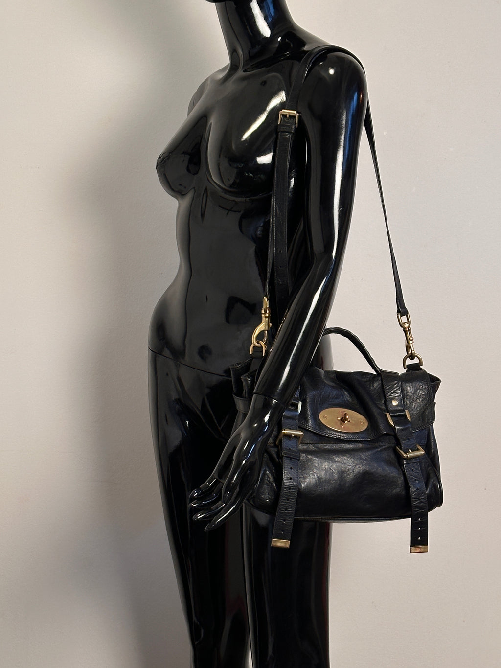 Mulberry Alexa Black Leather Handbag