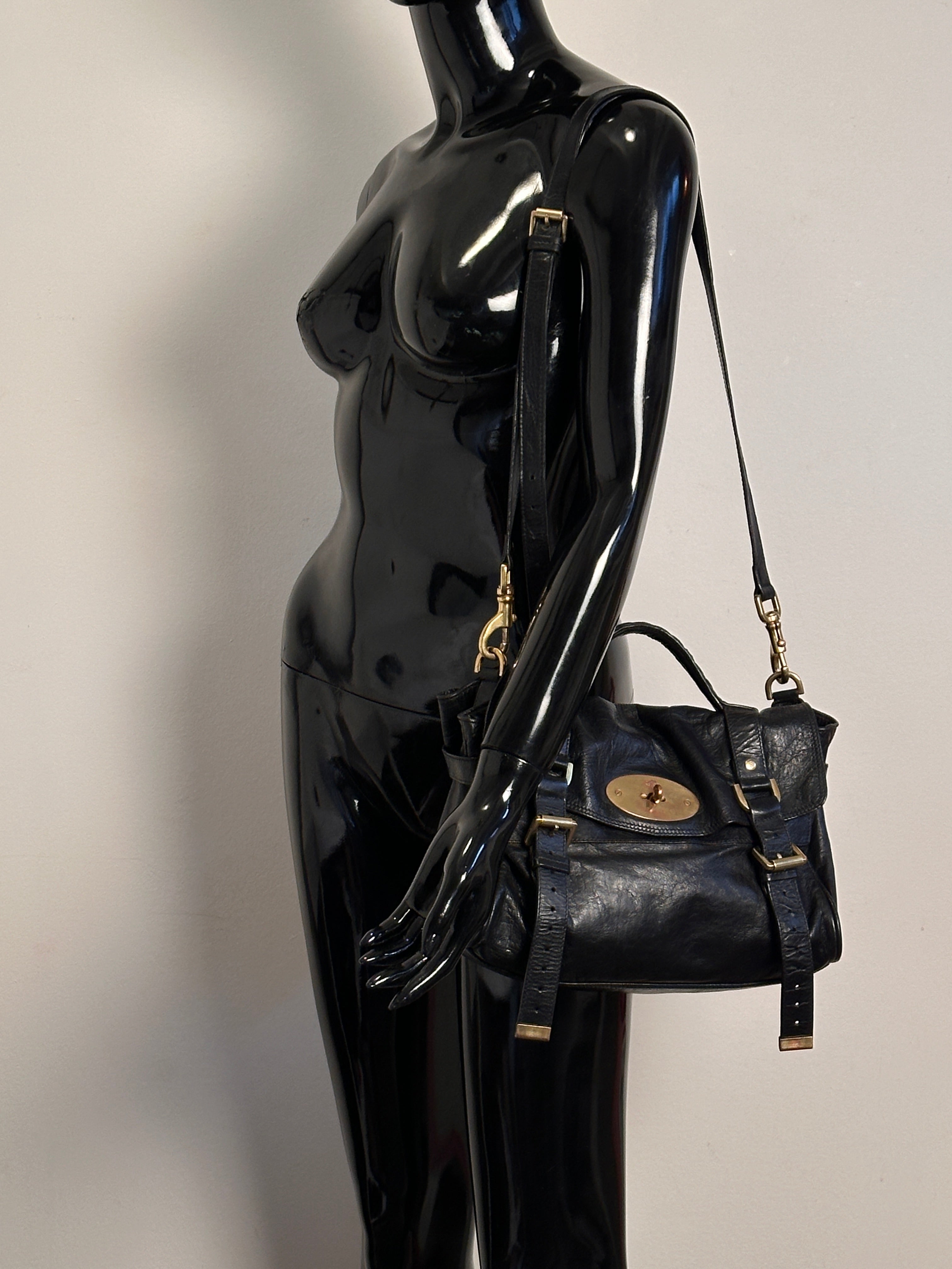 Mulberry Alexa Black Leather Handbag