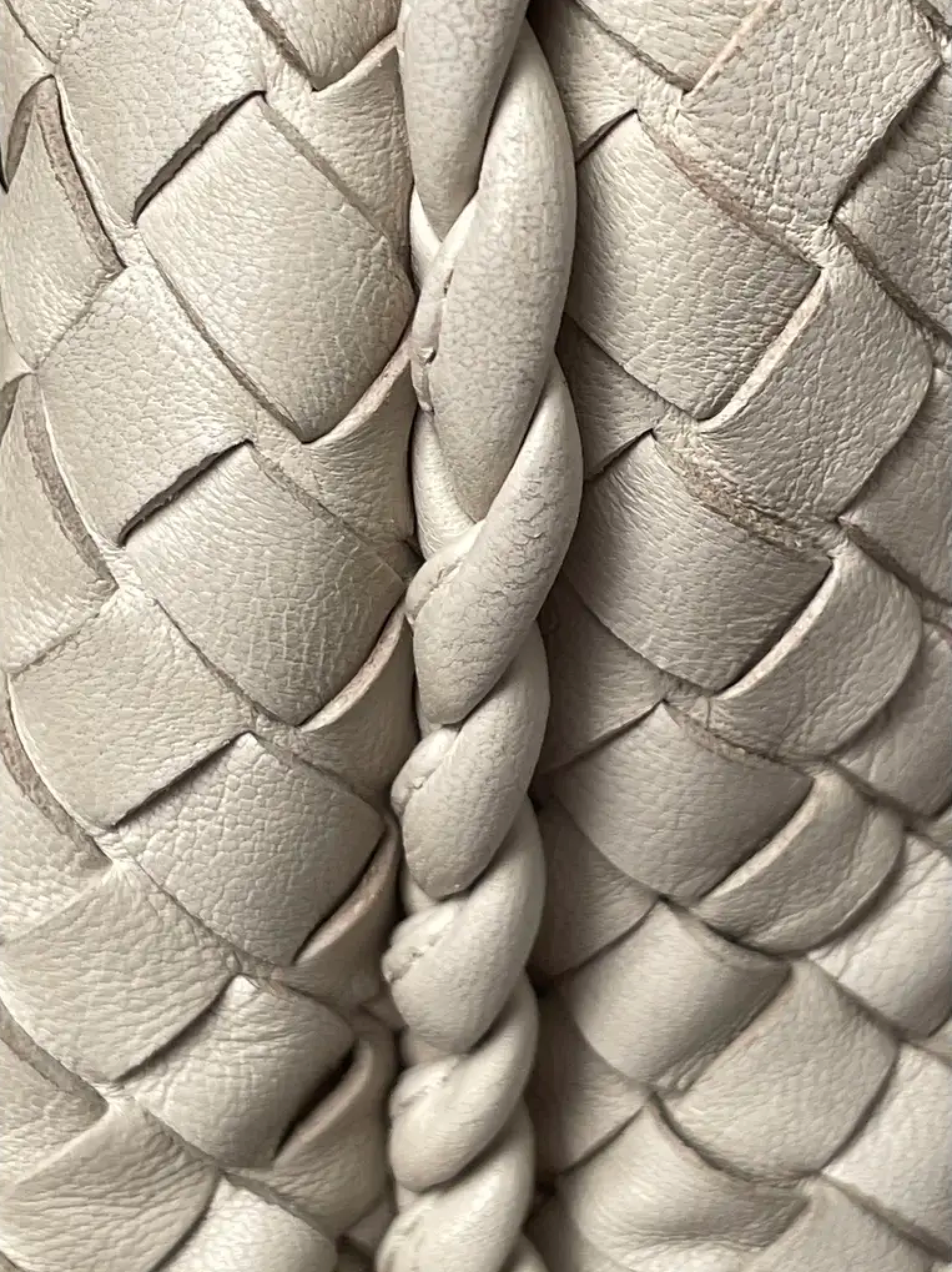 Bottega Veneta Large Beige White Veneta Hobo