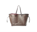 Louis Vuitton Neverfull Brown Damier Leather Shoulderbag