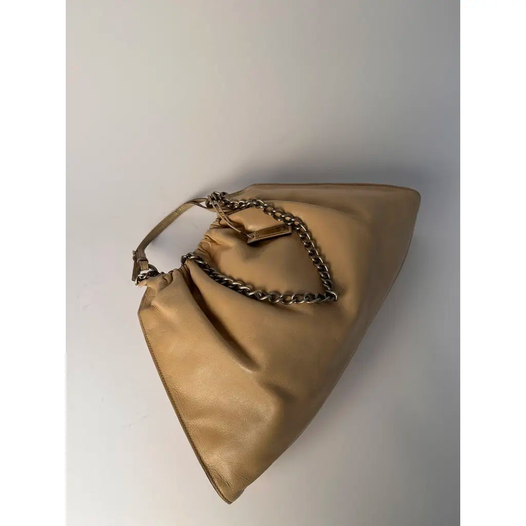 Gucci Jockey Brown Mustard Hobo Leather Handbag designed by Tom Ford