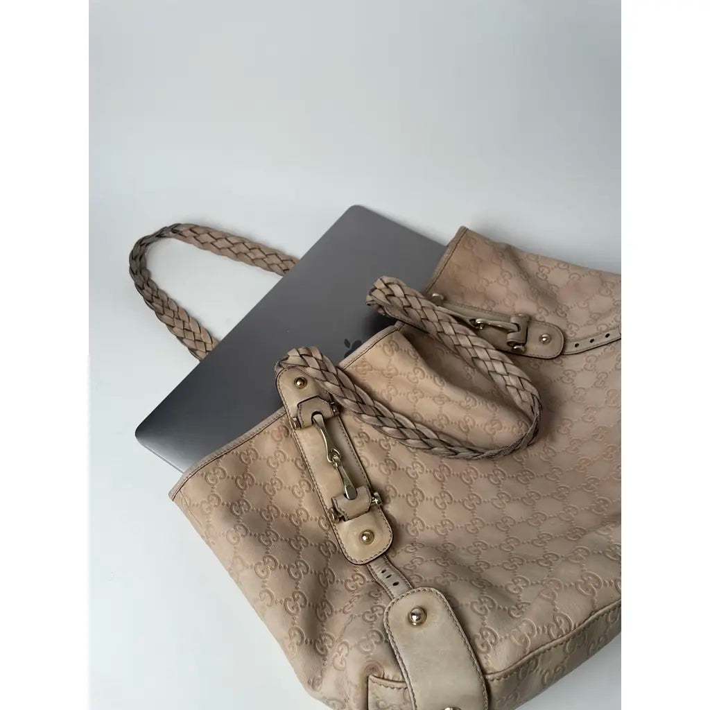 Gucci Pelham Hobo Beige Light Brown Leather Shoulderbag