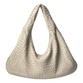 Bottega Veneta Large Beige White Veneta Hobo