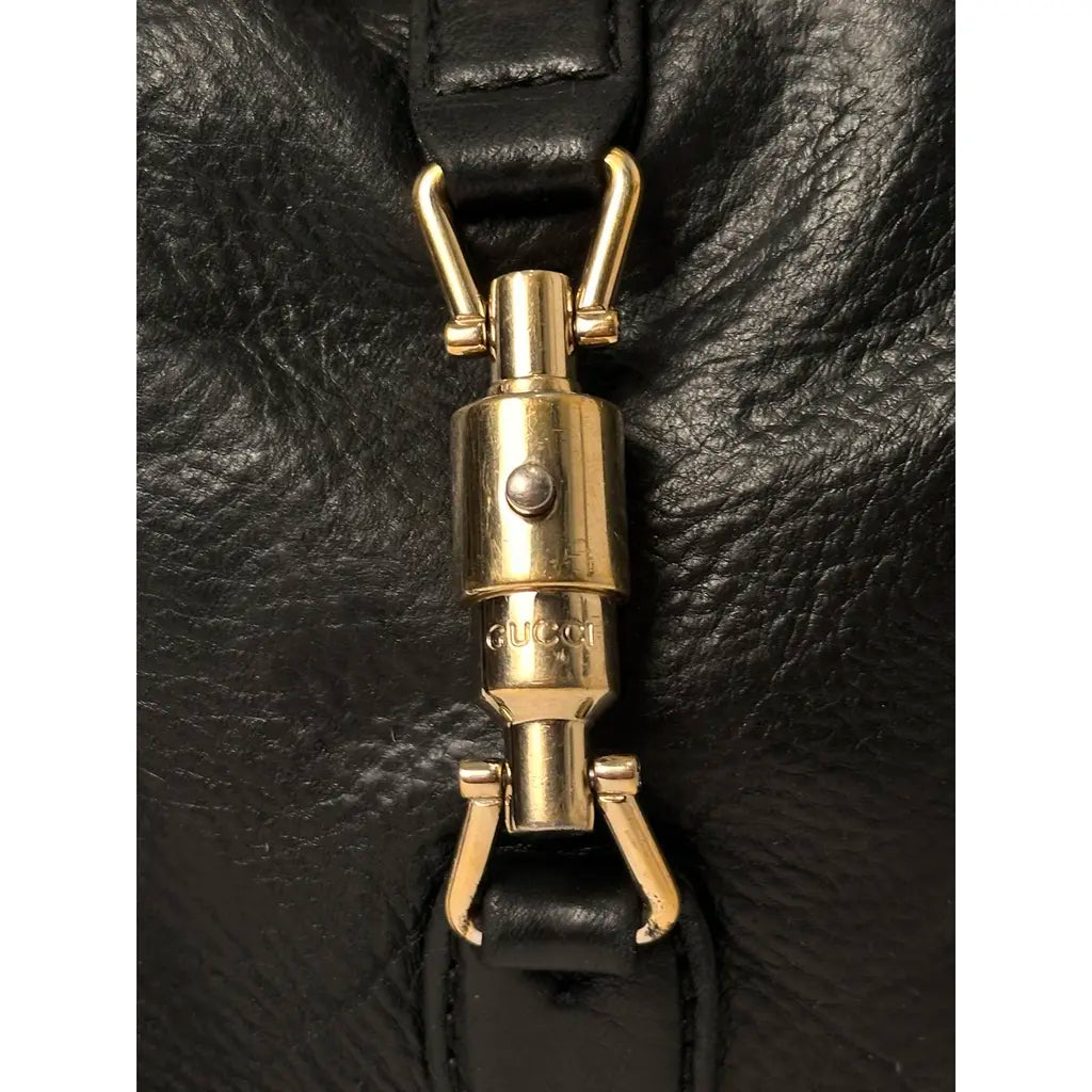 Gucci Medium Jackie 1961 Vintage Bamboo Black Leather Shoulderbag by Tom Ford