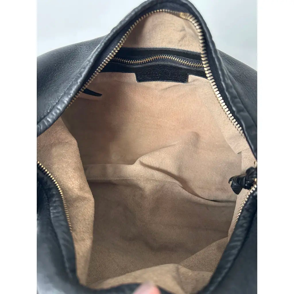 Bottega Veneta Vintage Black Medium Veneta Shoulderbag