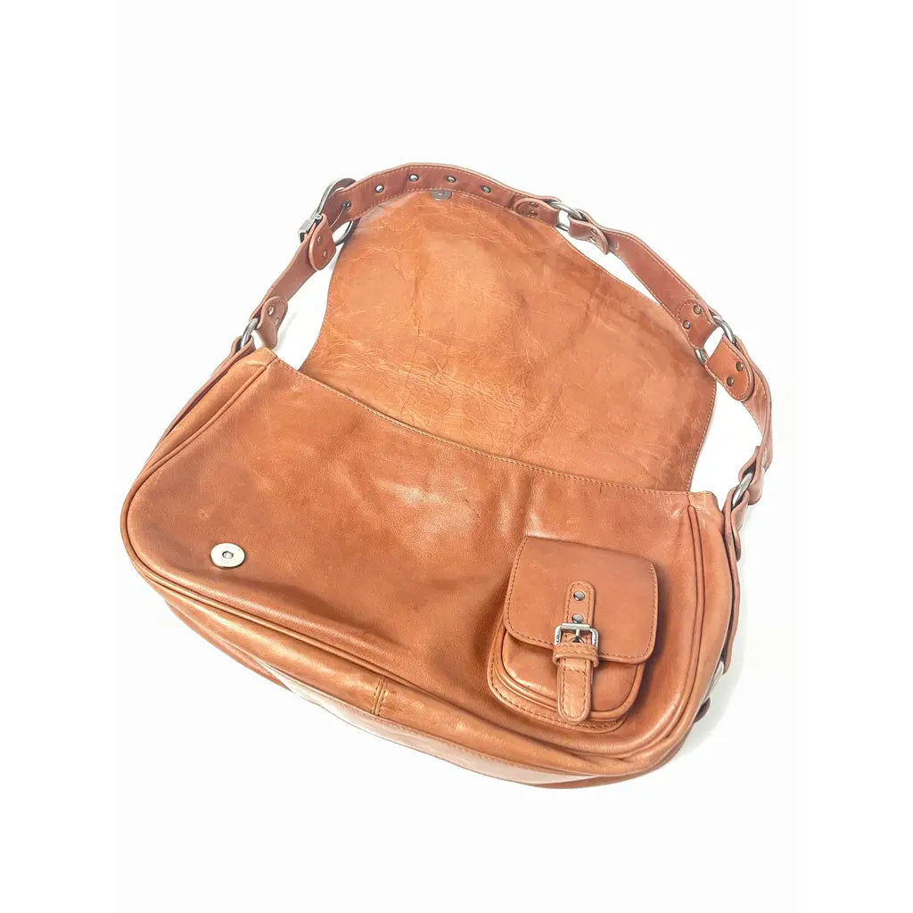 Christian Dior Gaucho Double Saddle Jumbo Brown Leather Shoulder bag