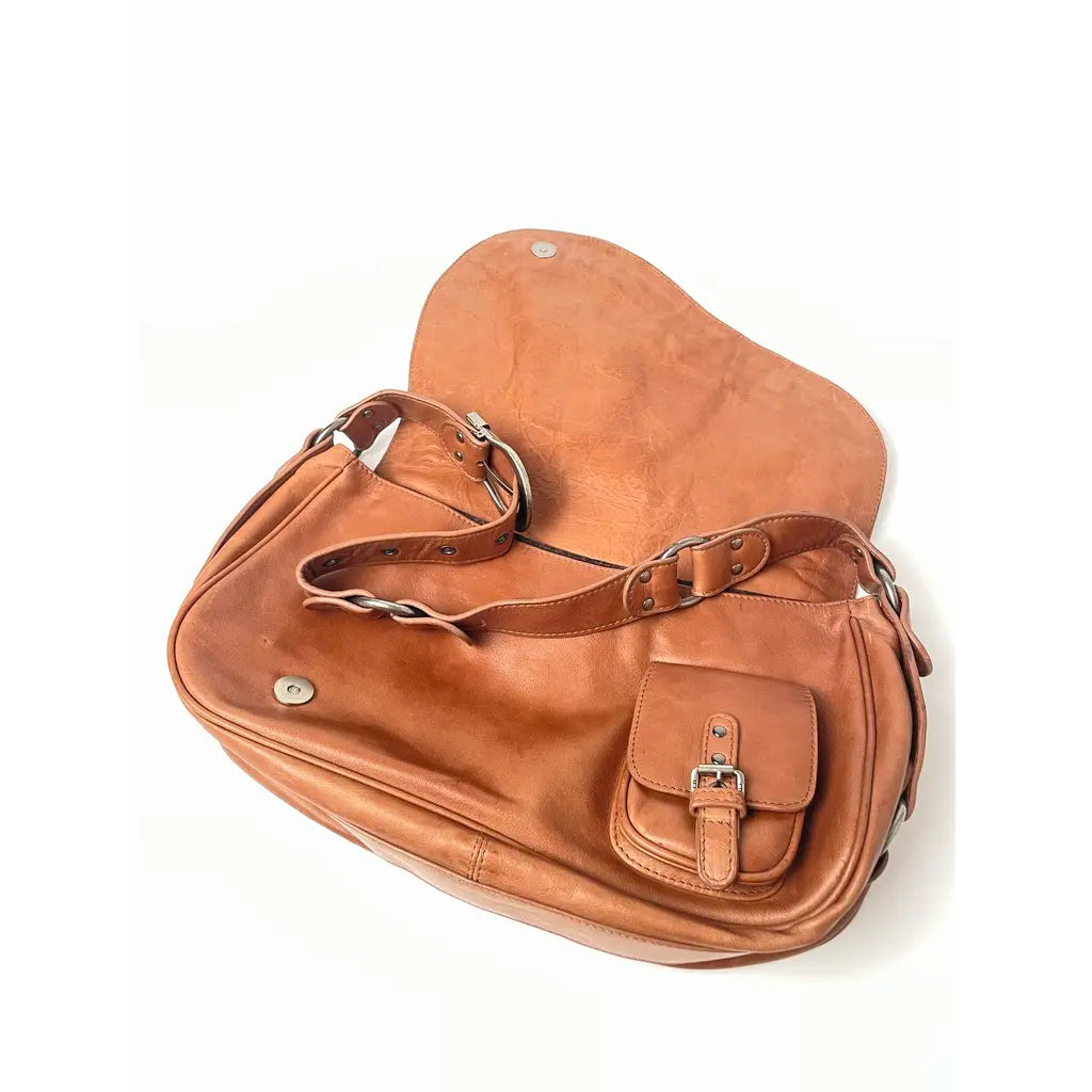 Christian Dior Gaucho Double Saddle Jumbo Brown Leather Shoulder bag