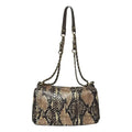 Jerome Dreyfuss Medium Bobi Golden Brown Python Leather Crossbody Bag