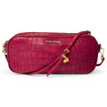 Miu Miu Pink Crocodile Arcadie Camera Leather Shoulder Bag