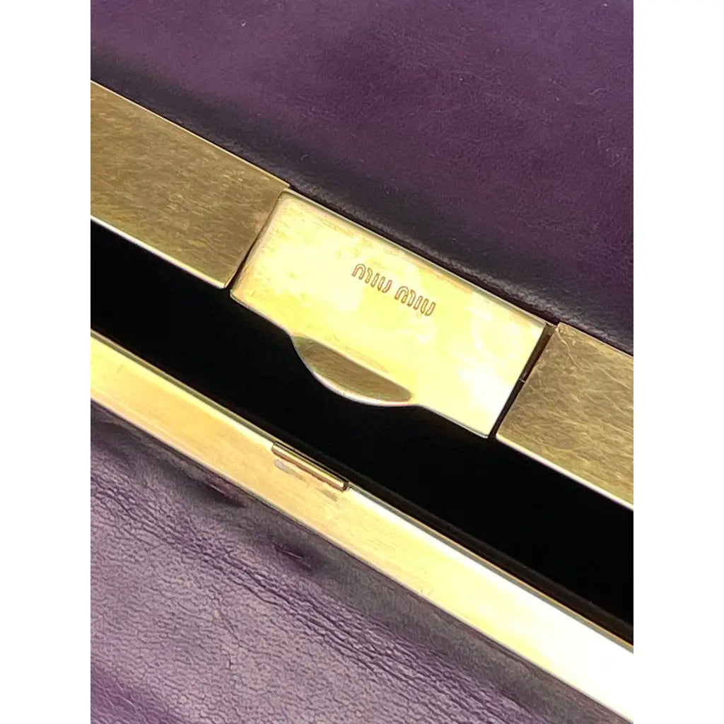 Miu Miu Arcadie Camera Purple Leather Shoulderbag