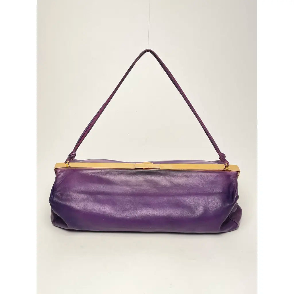 Miu Miu Arcadie Camera Purple Leather Shoulderbag