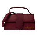Jacquemus Le Bambino Crossbody Bag Red Burgundy Nubuck Leather